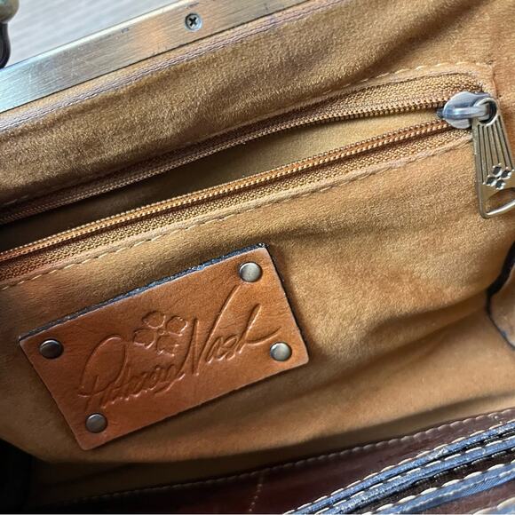 Patricia Nash Vallina Floral Leather Frame Clutch Bag Cottagecore Purse - Picture 5 of 8